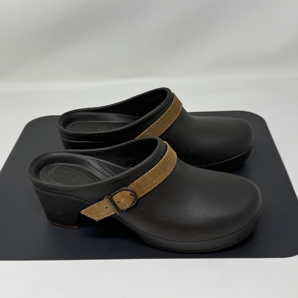 Crocs Sarah Clog Mule Duel Comfort Espresso Standard Fit Woman’s Size 8 - Picture 9 of 10